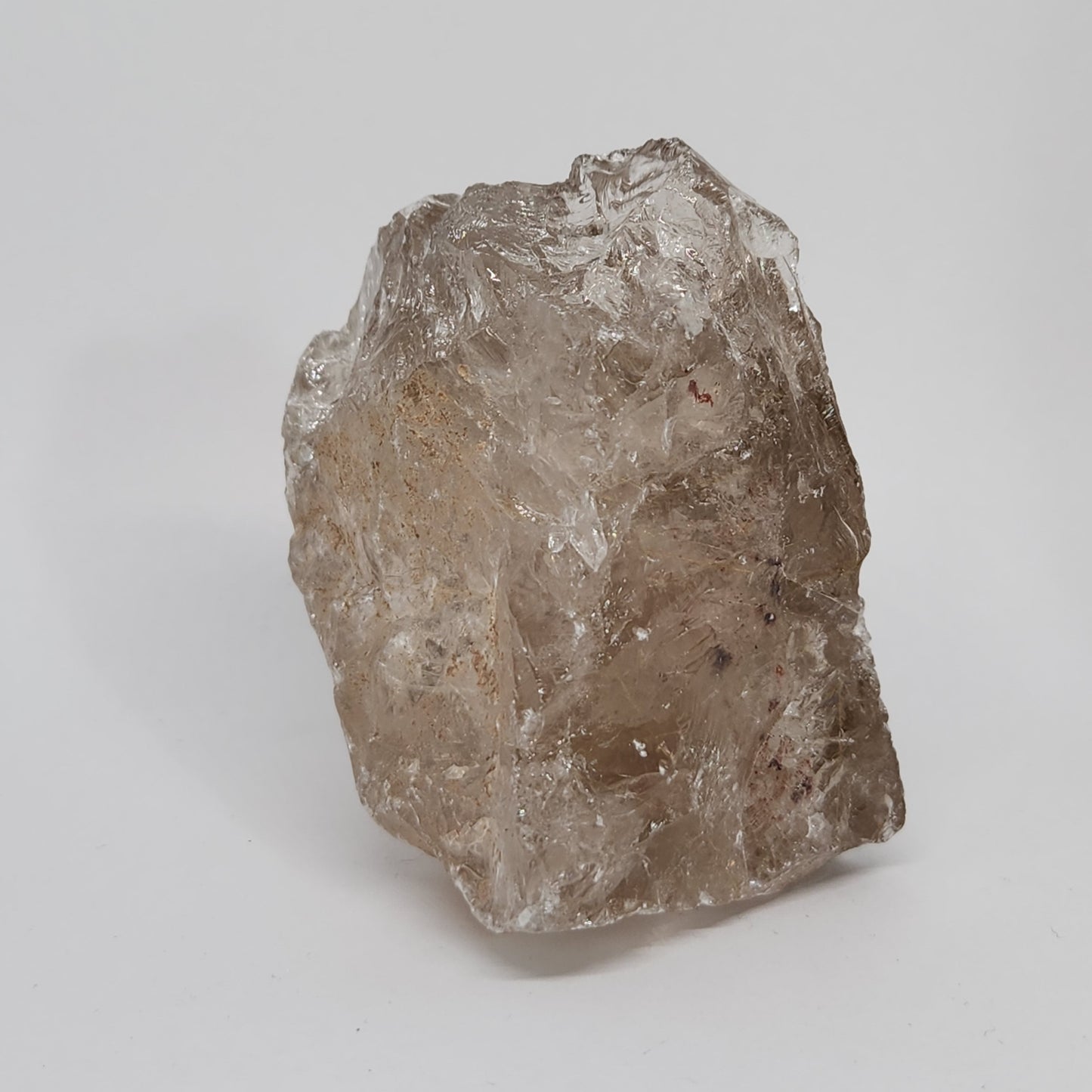 Fragment of a crystal on a white background