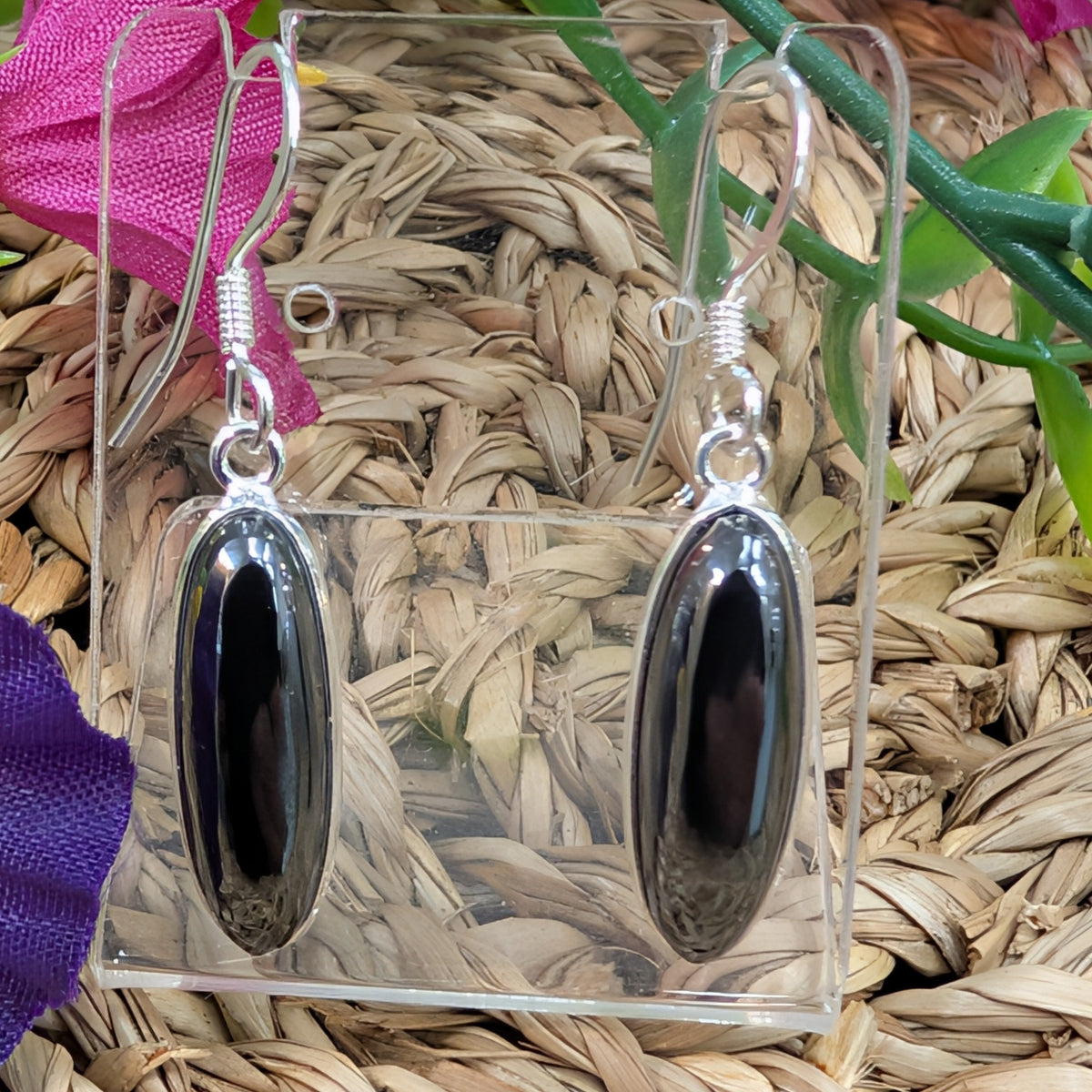 Hematite Sterling Silver Earrings
