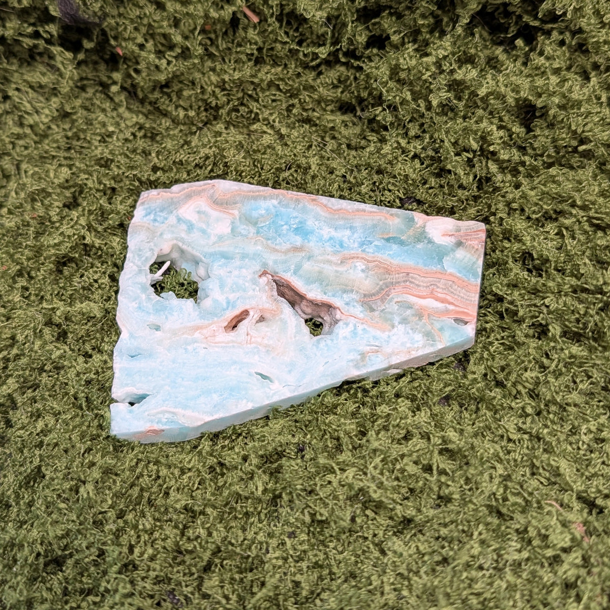 Blue Aragonite Slice