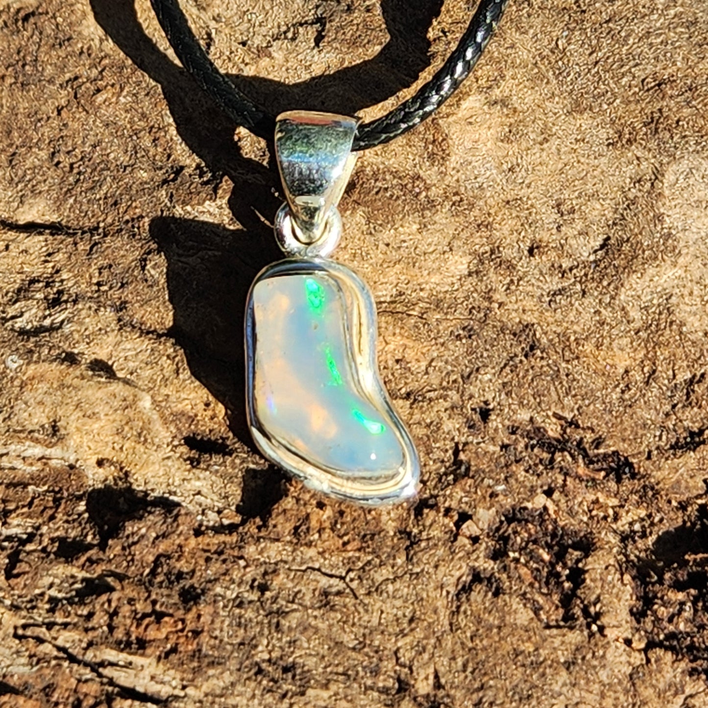 Ethiopian Opal Sterling Silver Pendant