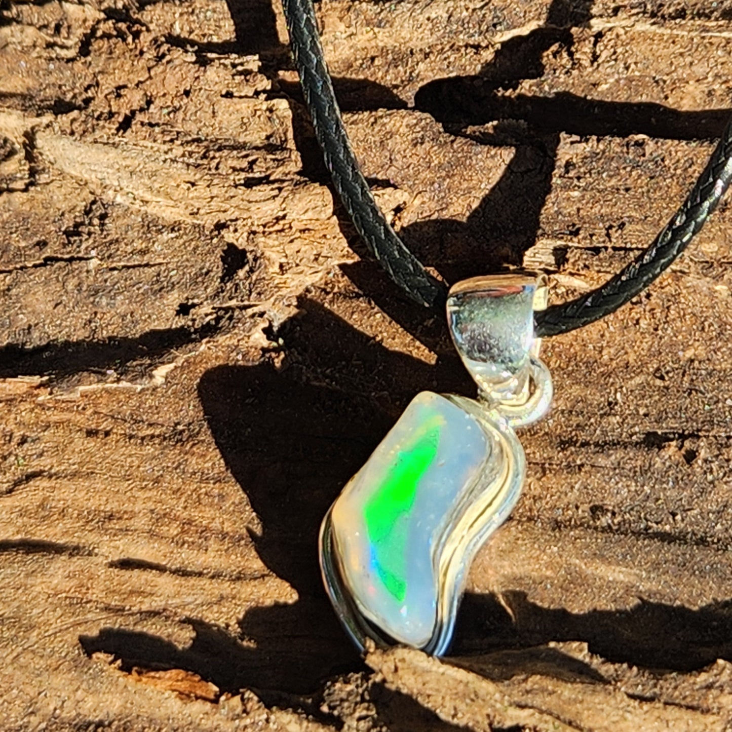 Ethiopian Opal Sterling Silver Pendant