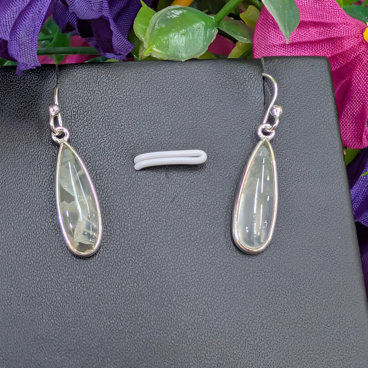 Prehnite Sterling Silver Earrings