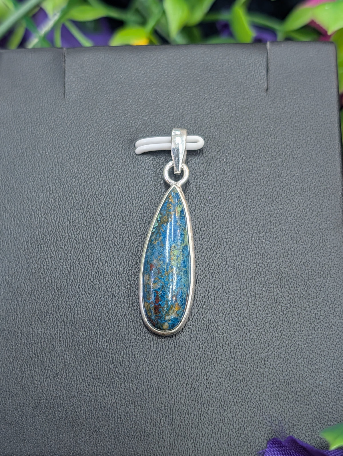 Chrysocolla Sterling Silver Pendant