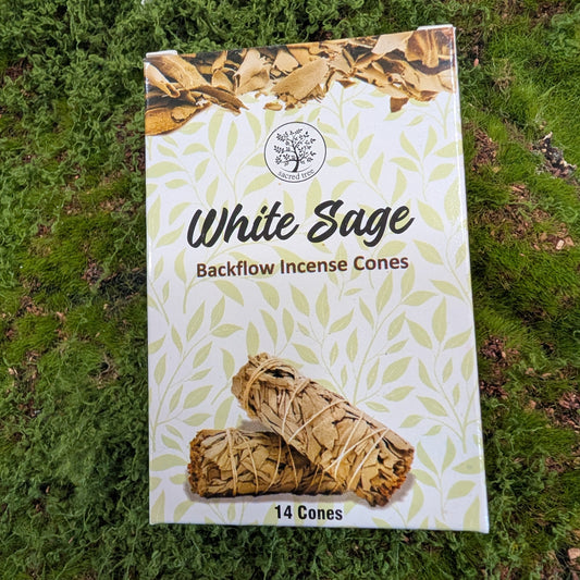Sacred Tree White Sage Backflow Cones