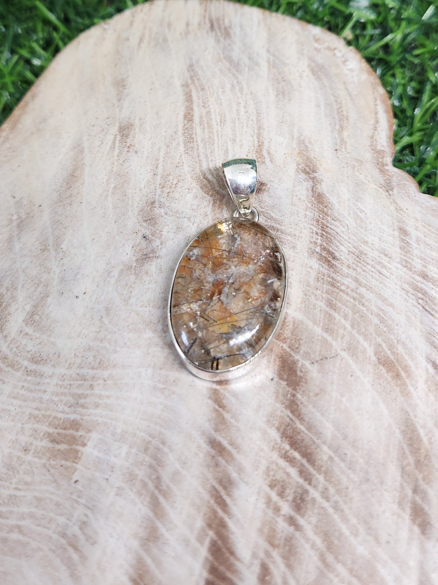 Garden Quartz Sterling Silver Pendant