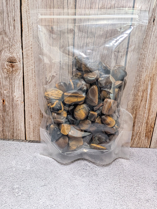 Tiger Eye (gold) Bulk Tumbled 200-Gram Bags