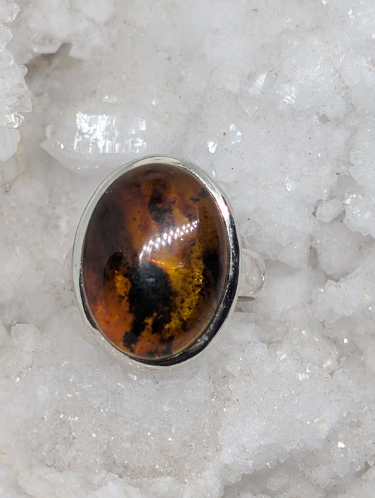 Amber Sterling Silver Ring (10)