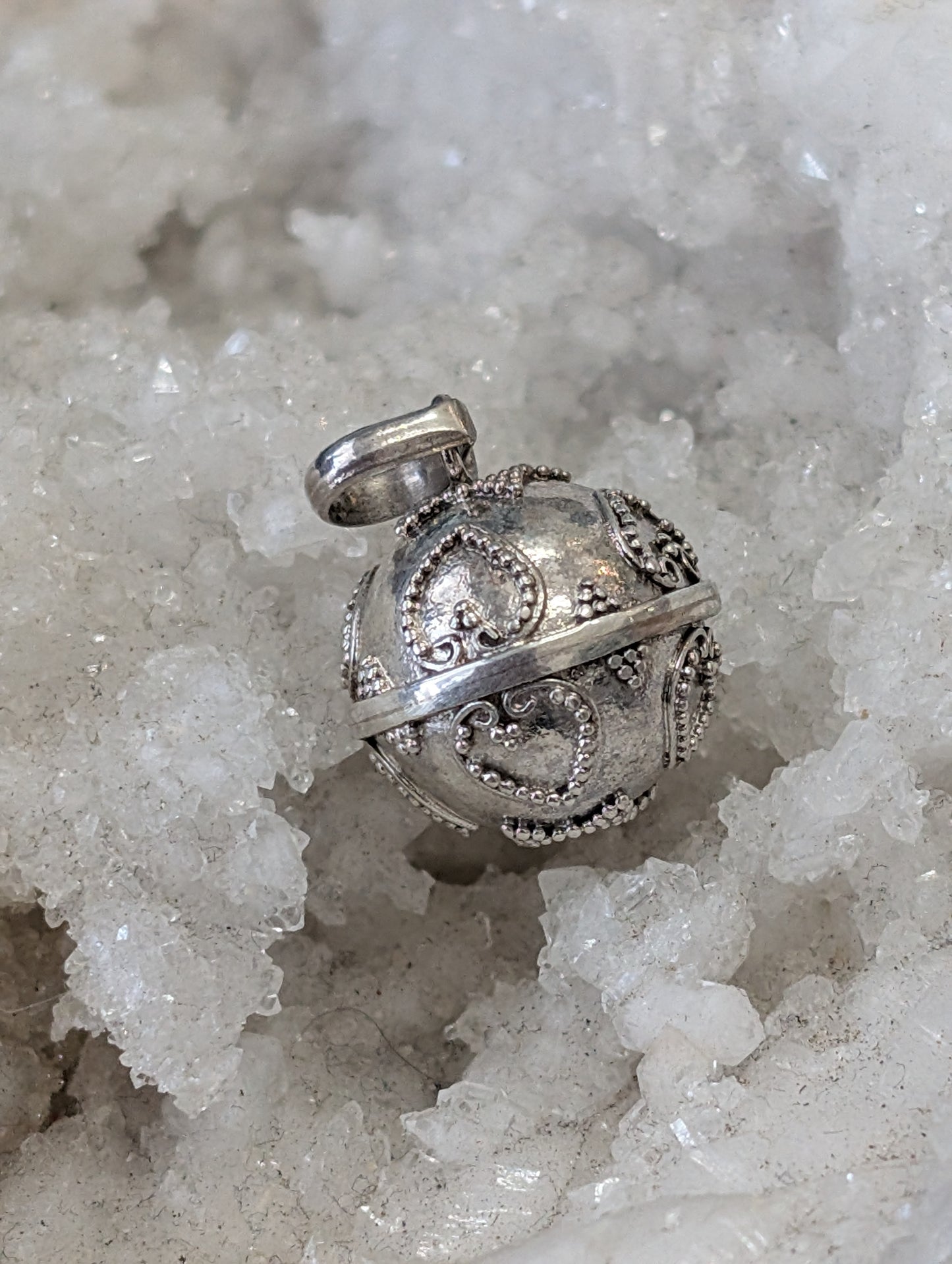 Large Sterling Silver Harmony Ball Necklace