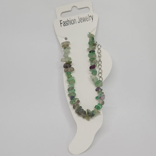 Rainbow Fluorite Chip Bracelet / Anklet