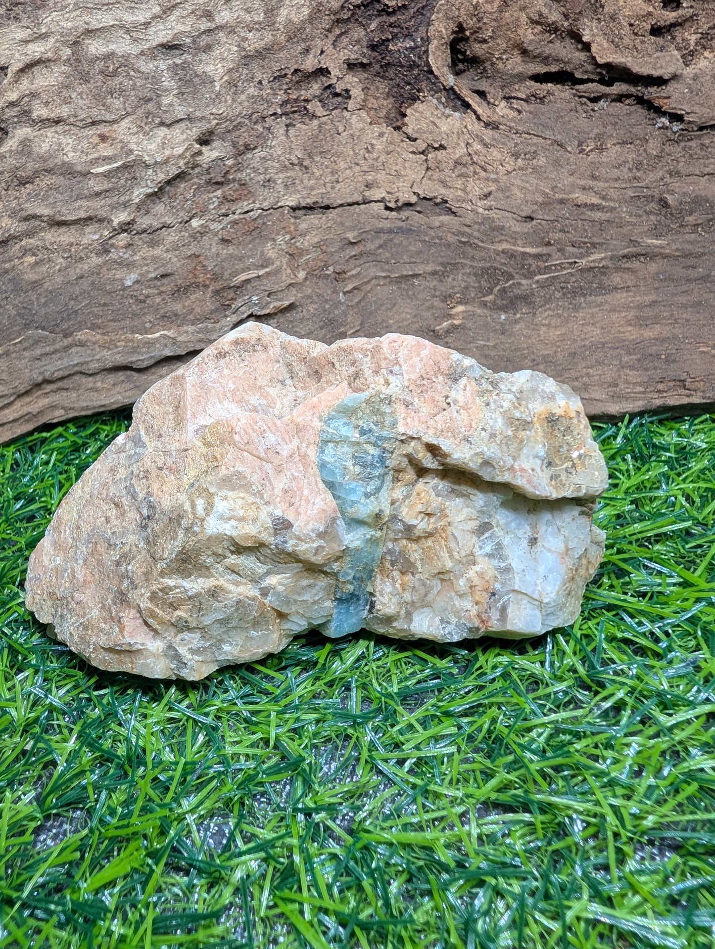 Raw Aquamarine In Matrix