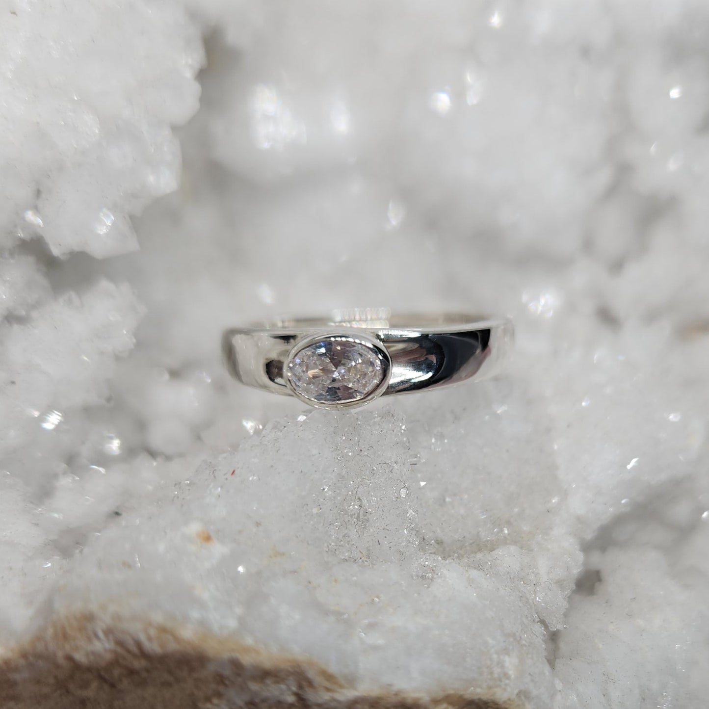 Clear Quartz Sterling Silver Ring