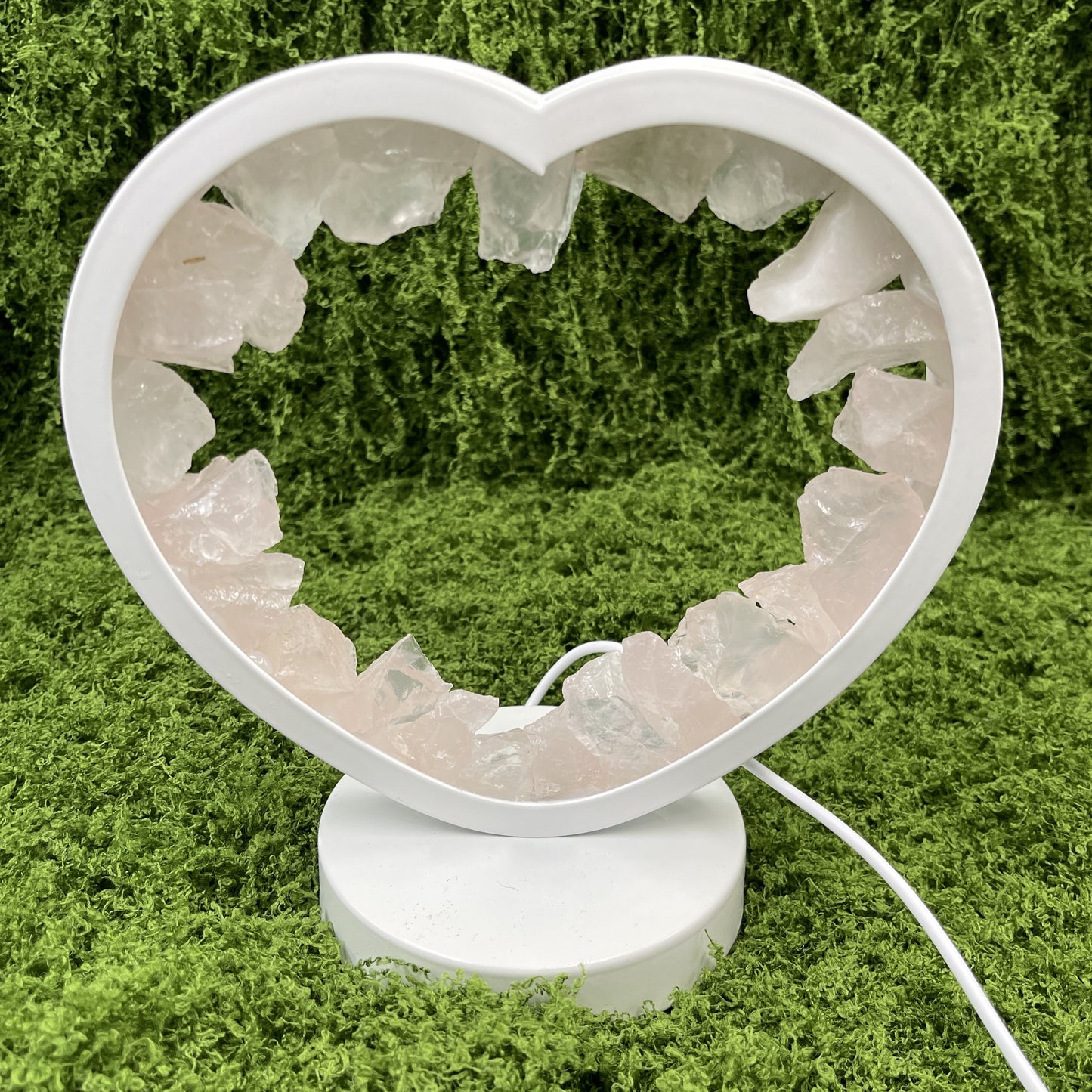 Rose Quartz Heart Shape Lamp