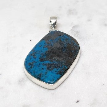 Shattuckite Sterling Silver Pendant