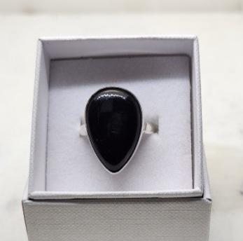Shungite Sterling Silver Ring