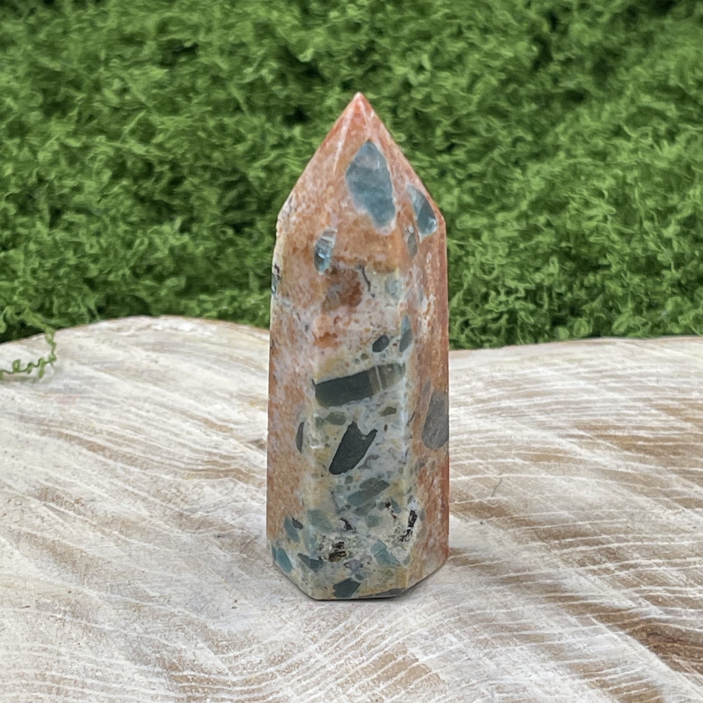 Sunstone Blue Apatite Point