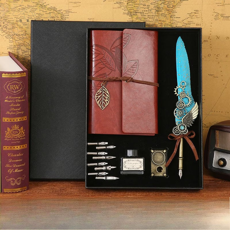 Feather Calligraphy Pen Set