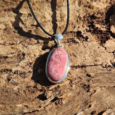 Thulite Sterling Silver Pendant