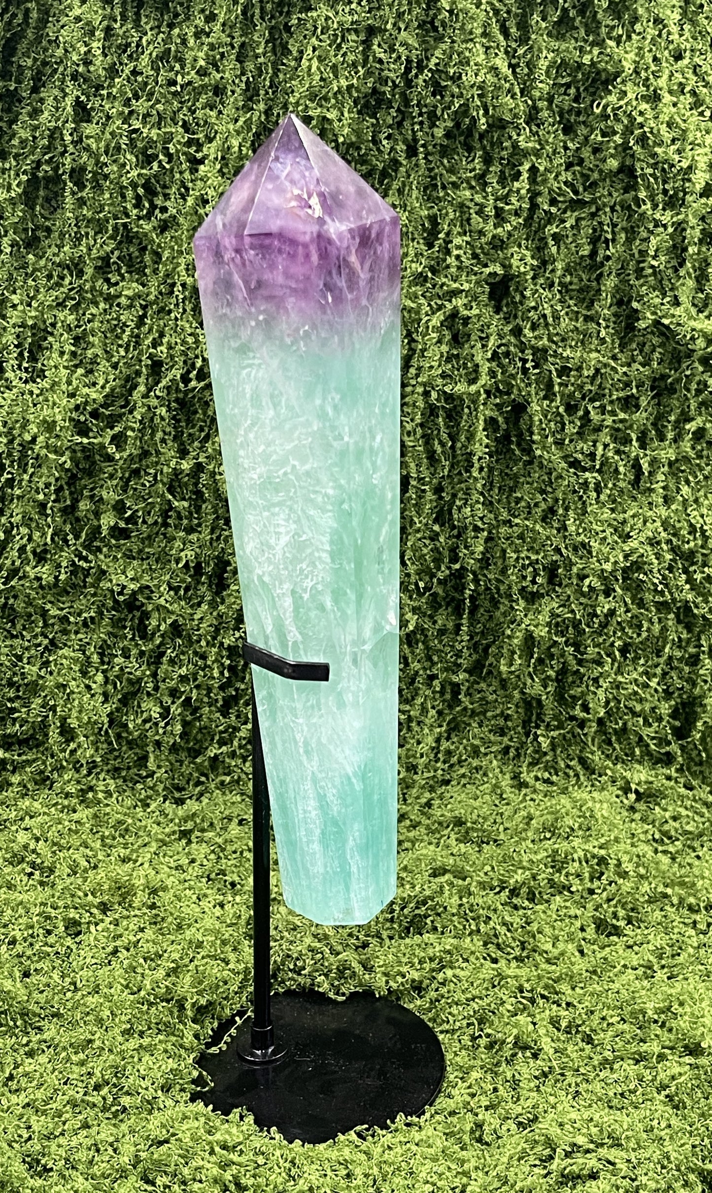 Rainbow Fluorite Tower On Stand