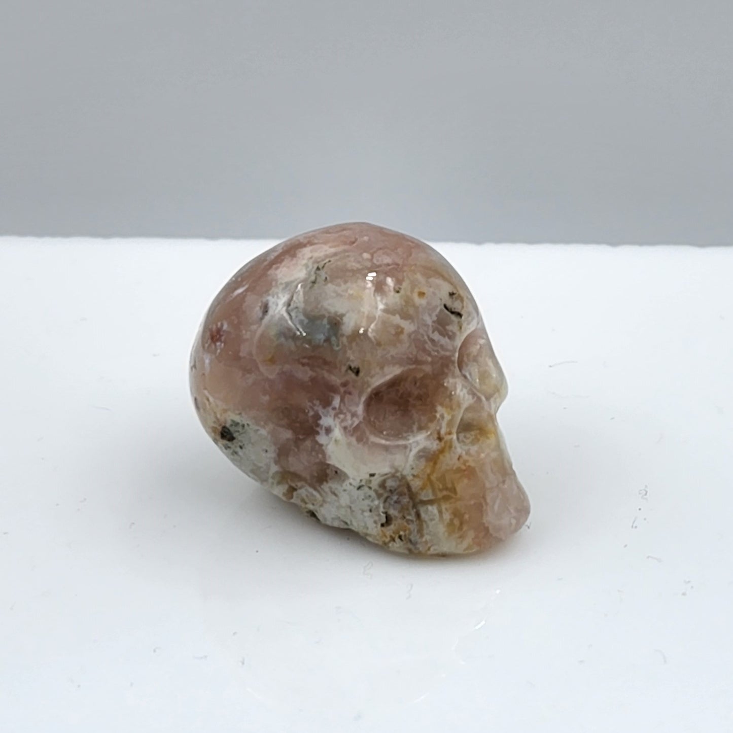 Flower Agate Skull