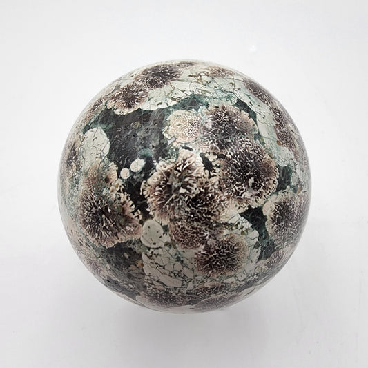 Green Flower Jasper Sphere
