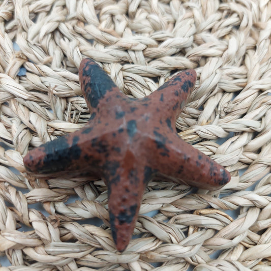 Mahogany Obsidian Starfish