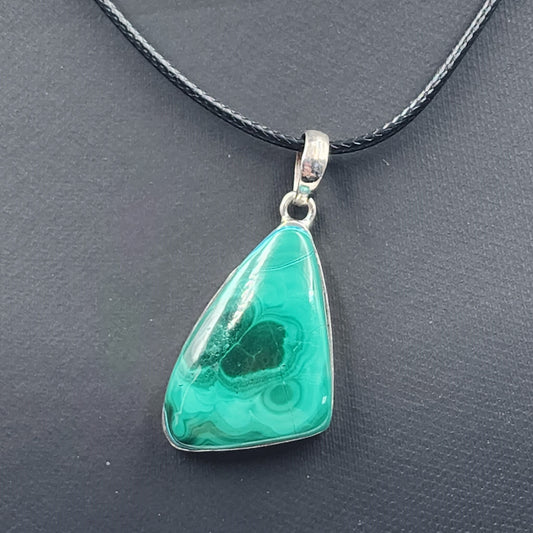 Malachite Sterling Silver Pendant