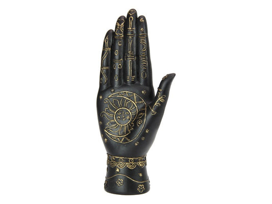 Black/Gold Palmistry Hand Phrenology