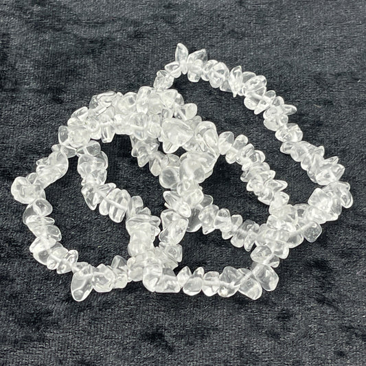 Clear Quartz Chip Bracelets