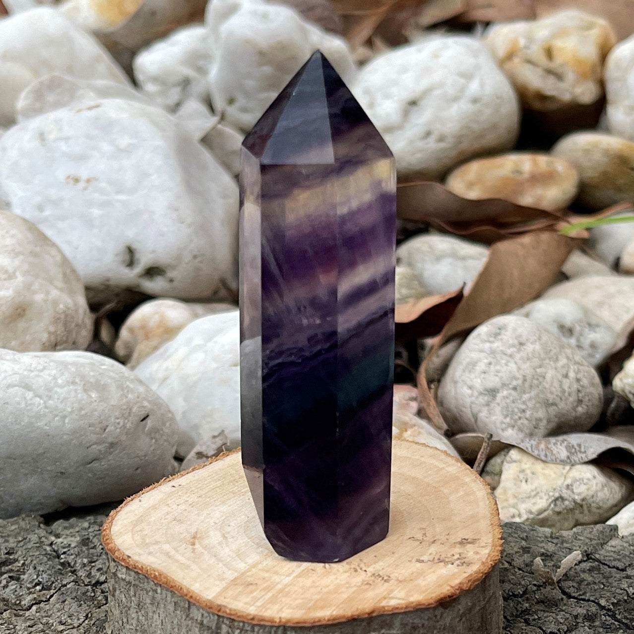 Rainbow Fluorite Point