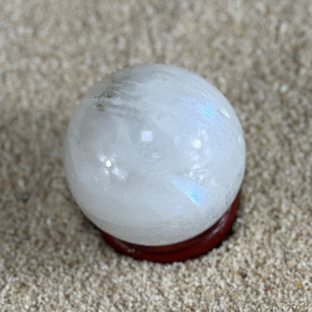 Rainbow Moonstone Sphere AAA High Grade