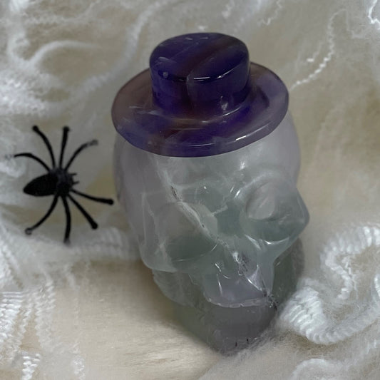 Rainbow Fluorite Skull Cup